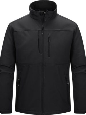 33,000ft Men's Lightweight Softshell Jacket Warm Fleece Lined Windbreaker Waterproof Soft Shell for Outdoor Hiking