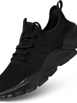 Mens Slip On Running Shoes Athletic Walking Trainers Lightweight Breathable Mesh Tennis Sneakers